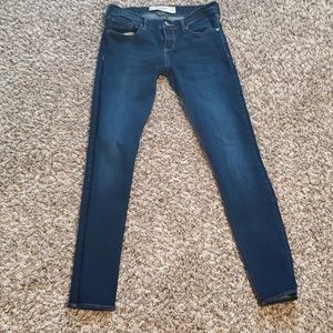 Dark wash skinny jeans